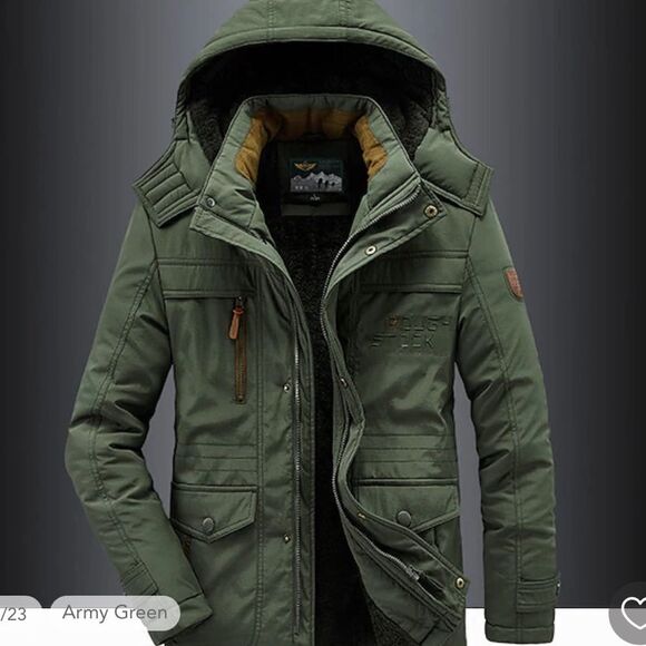 Rough StockJacket Army Military Field Waterproof Trench Coats Hooded Army GrXXXL - Picture 2 of 11